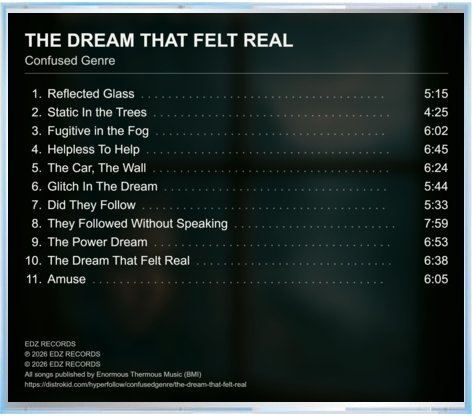 The Dream That Felt Real — Back cover