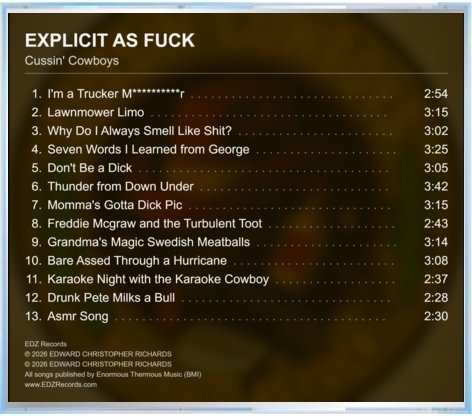 Explicit As Fuck — Back cover