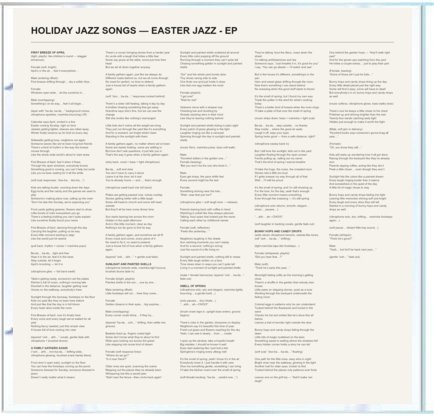 Easter Jazz — Lyrics insert
